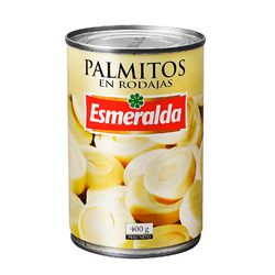 Palmitos Esmeralda en rodajas lata 400 g