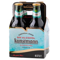 Pack Cerveza Kunstmann sin alcohol botella 4 un de 330 cc
