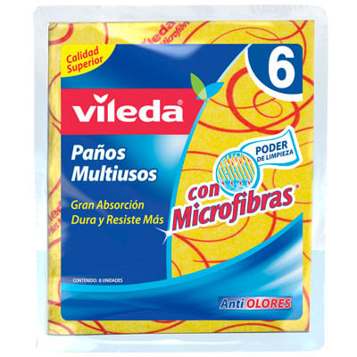 Paño Vileda multiuso con microfibras 6 un