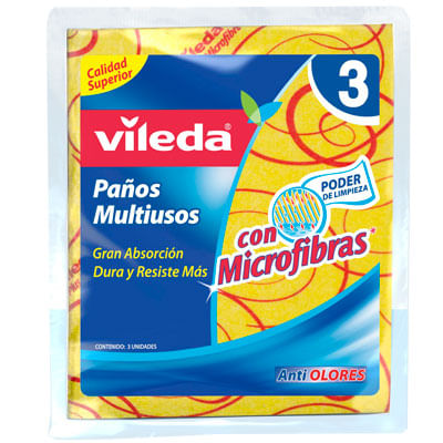 Paño Vileda multiuso con microfibras 3 un