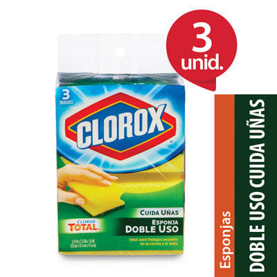 Esponja Clorox doble uso cuida uñas 3 un