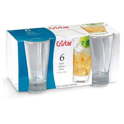 Set Vasos altos Cristar london 6 un Set Vasos altos Cristar london 6 un