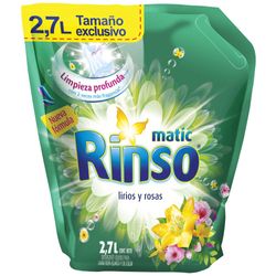 Detergente líquido Rinso matic lirios y rosas doypack 2.7 L