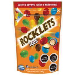 Chocolate Rocklets con maní doypack 150 g