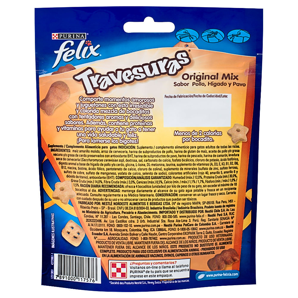Alimento Felix Travesuras Original 60 Gr.