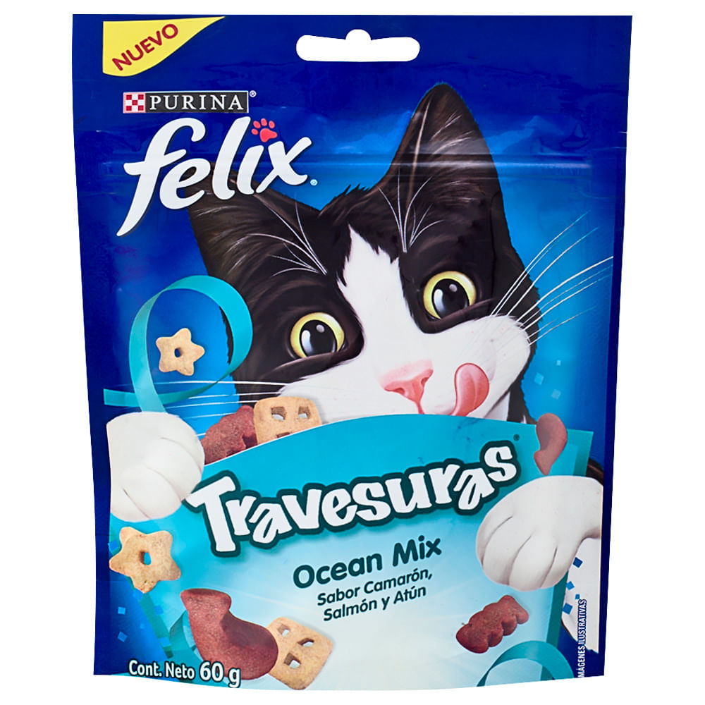 Alimento Felix Travesuras Ocean Mix 60 Gr.