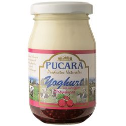 Yoghurt casero Pucara con mermelada de frambuesa frasco 230 g
