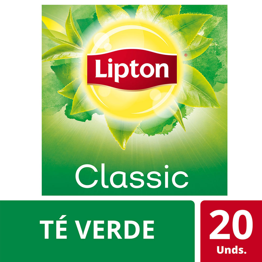 Té verde Lipton natural 20 bolsitas Té verde Lipton natural 20 bolsitas