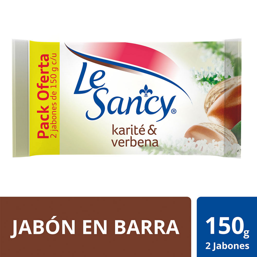 Jabón en barra Le Sancy karité y verbena 2 un de 150 g
