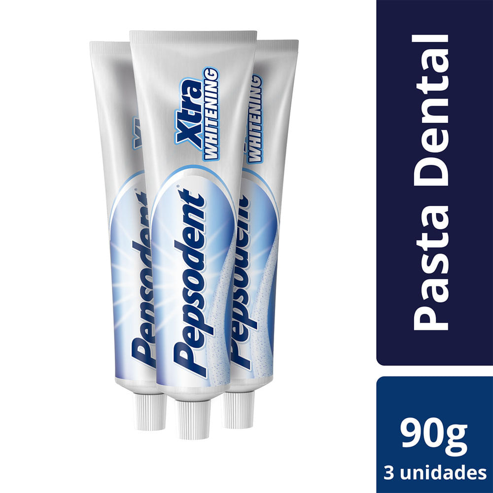 Pack Pasta dental Pepsodent extra whitening 3 un de 90 g