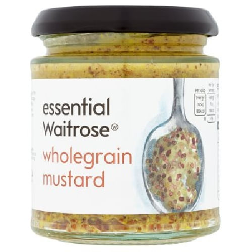 Mostaza Essential Waitrose con semillas frasco 185 g