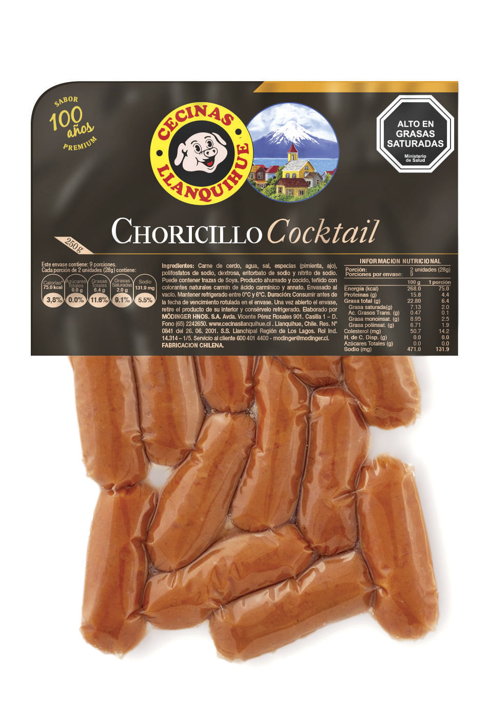 Choricillo cocktail Llanquihue 250 g