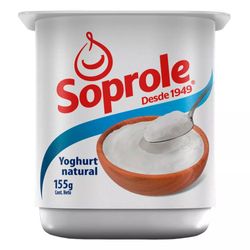 Yoghurt batido Soprole sabor natural pote 155 g
