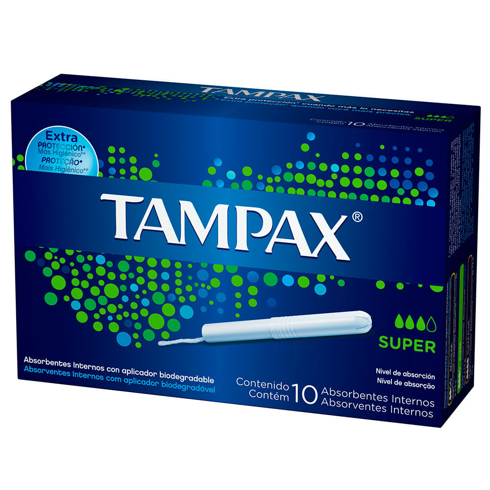 Tampones Tampax super 10 un