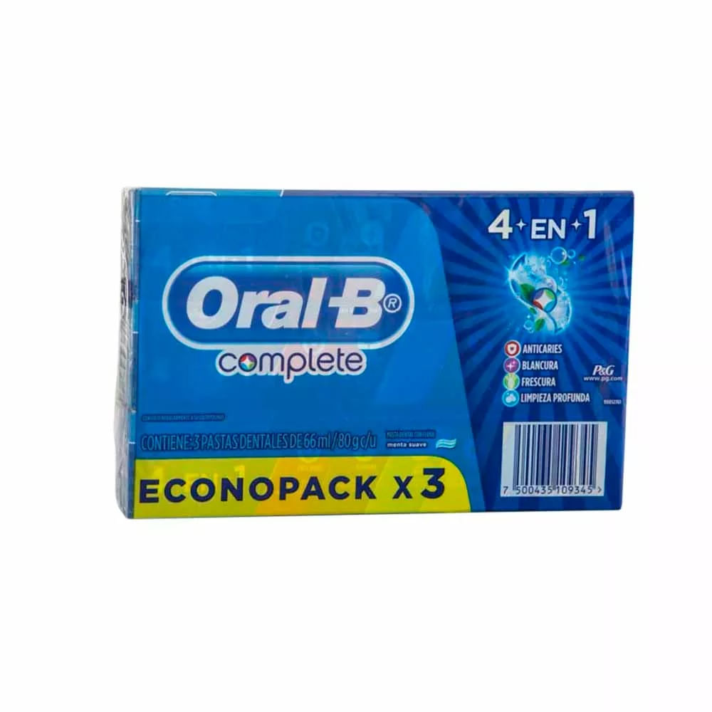 Pack Pasta dental Oral B complete 4 en 1 3 un de 80 g