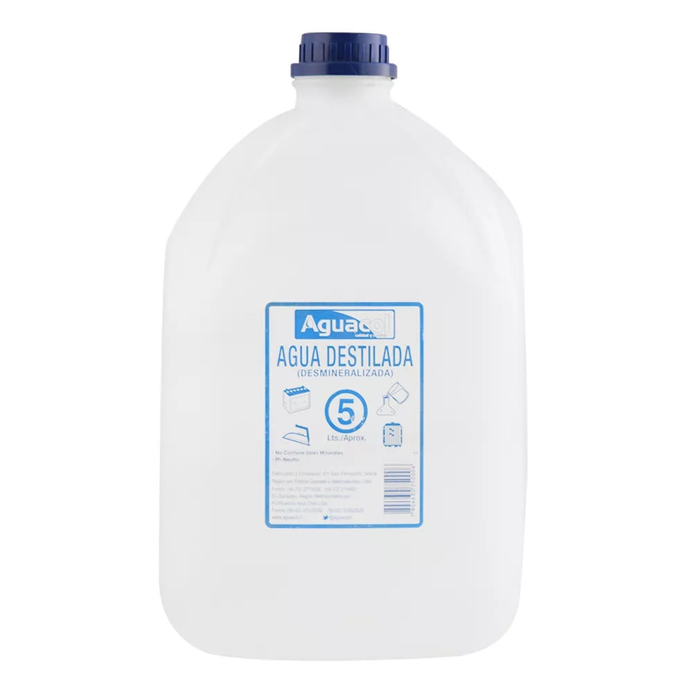 Bidon Agua Destilada X 5 Litros Radiador