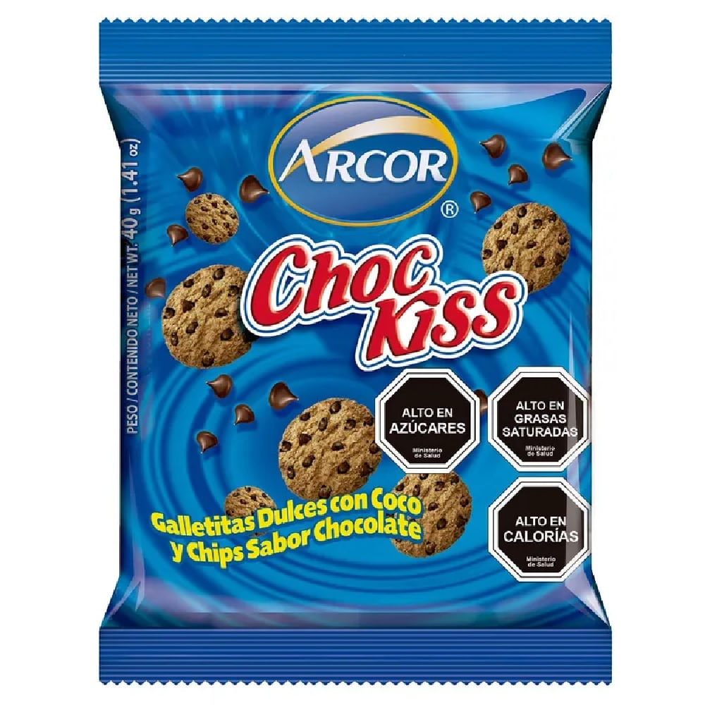 Galletas Arcor mini choc kiss 35 g