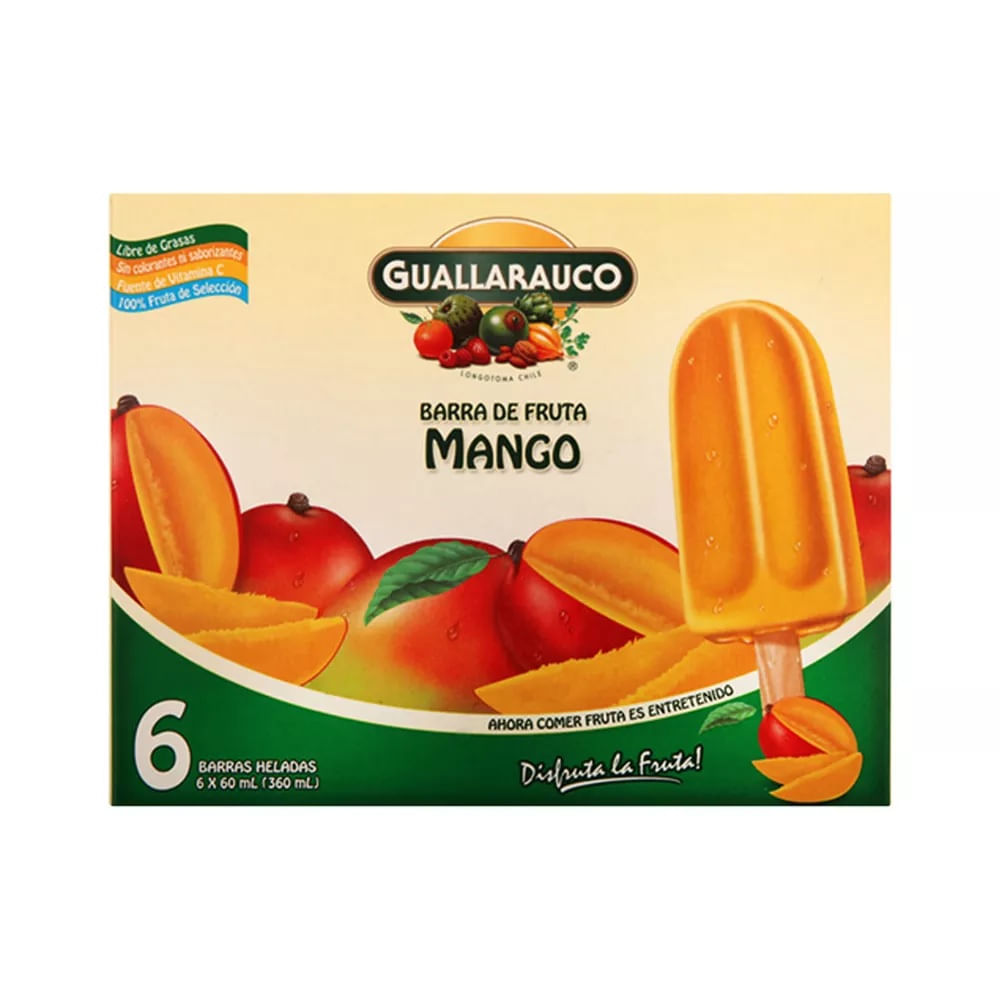 Pack helado Guallarauco sabor mango 6 un