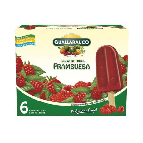 Helado Guallarauco sabor frambuesa 6 un Helado Guallarauco sabor frambuesa 6 un