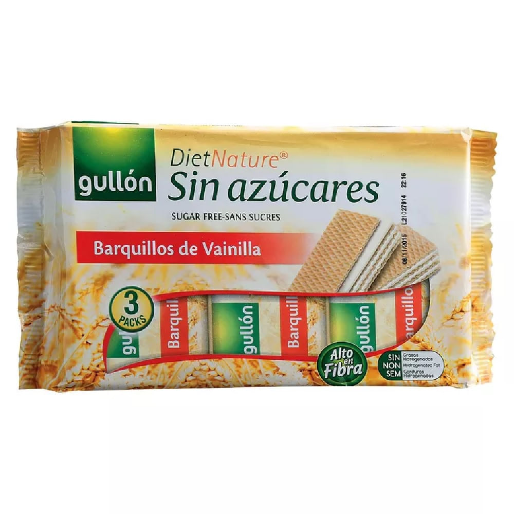 Pack Galletas Gullón oblea diet vainilla 3 un de 210 g