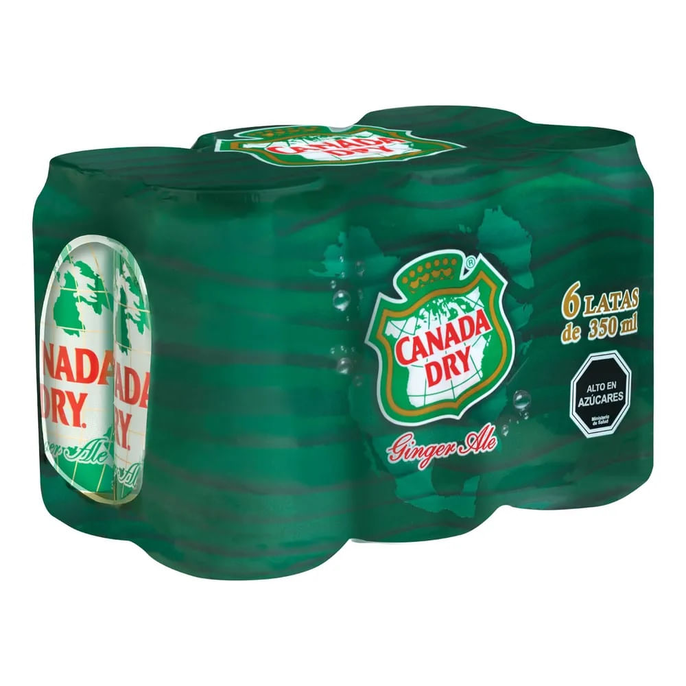 Pack bebida Canada Dry ginger ale lata 6 un de 350 ml Pack bebida Canada Dry ginger ale lata 6 un de 350 ml
