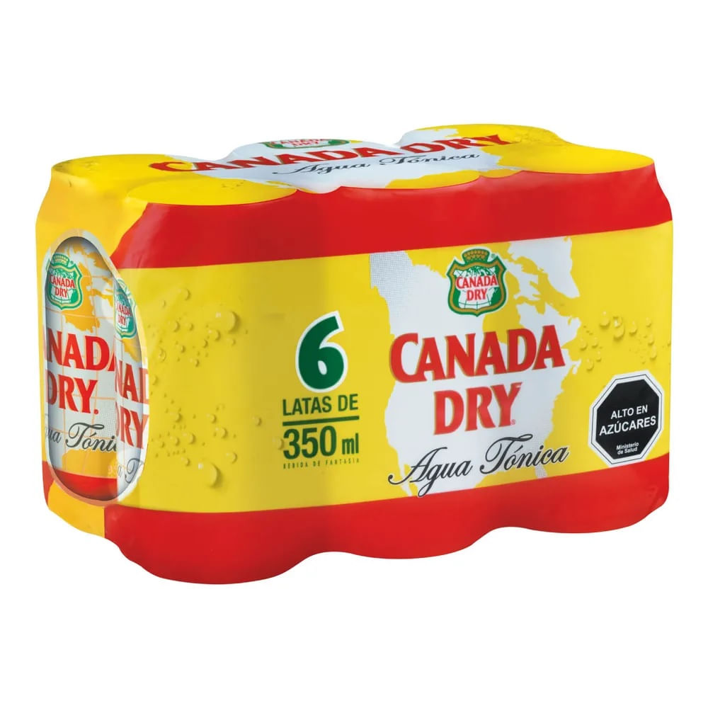 Pack bebida Canada Dry agua tónica lata 6 un de 350 ml