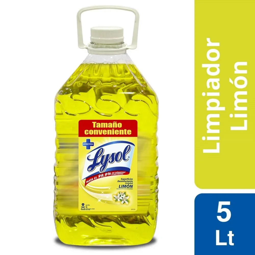 Limpiapisos Lysol limón botella 5 L