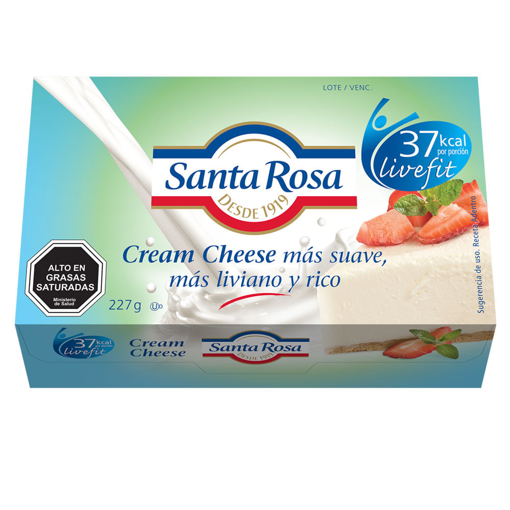 Queso crema Santa Rosa cheese light 227 g