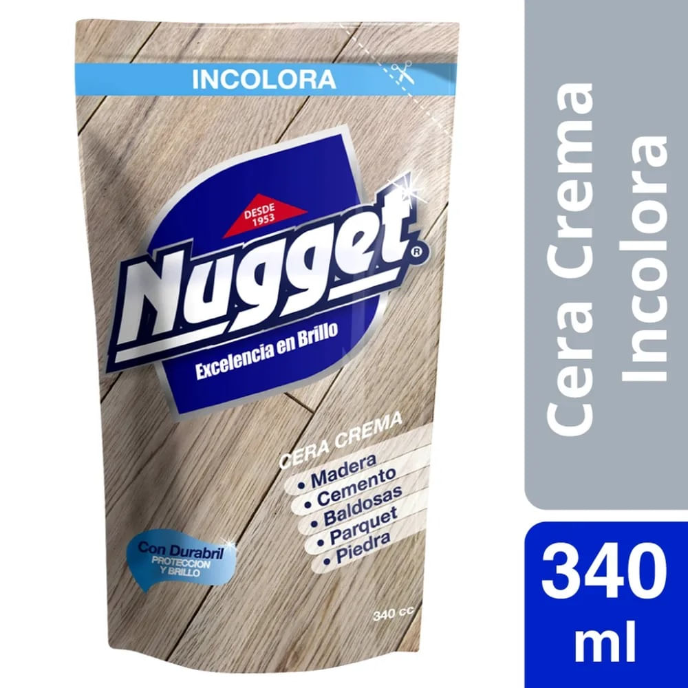 Cera crema Nugget incolora, doypack 340 g