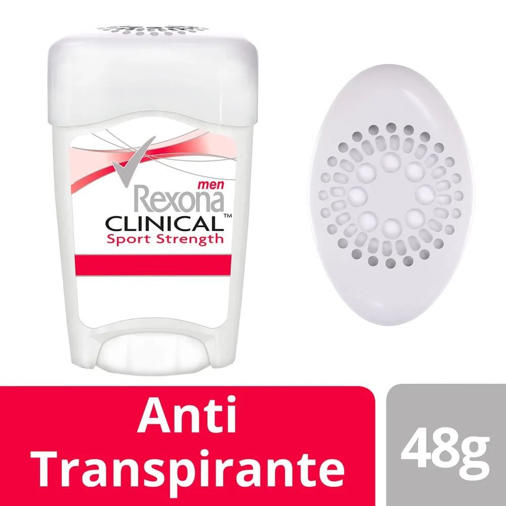 Desodorante Rexona Clinical men antitranspirante sport strength barra 48 g