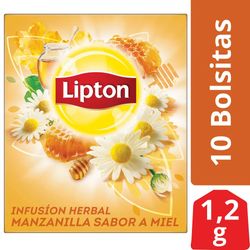 Té infusión Lipton manzana miel 10 bolsitas