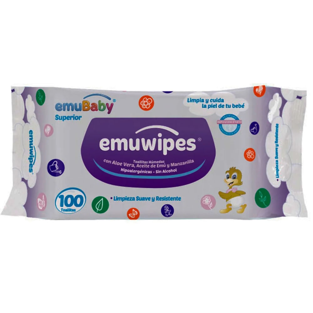 Caja 24 toallitas húmedas, 80 uds c/u, Emuwipes - Emuwipes