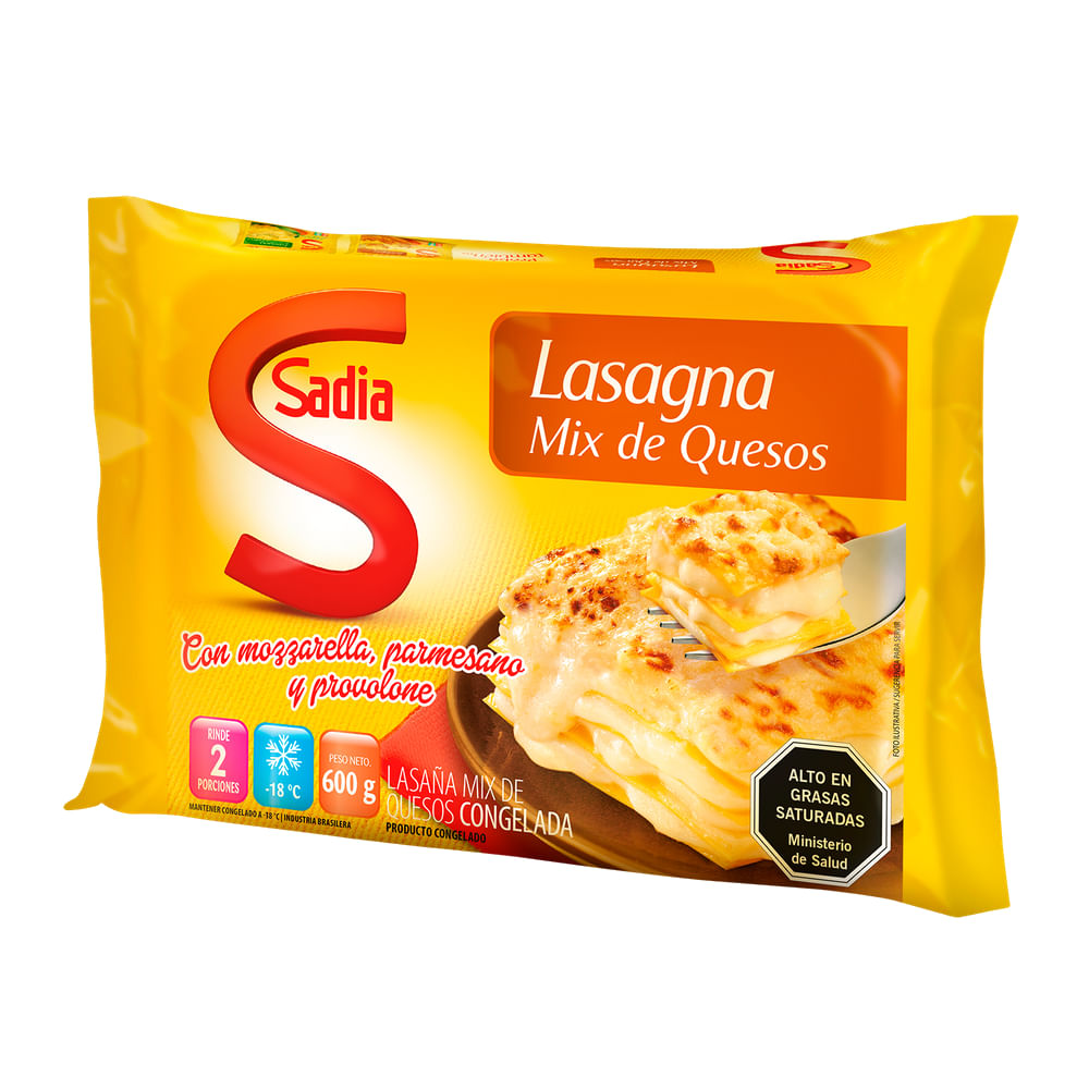 Lasagna Sadía 4 quesos 600 g