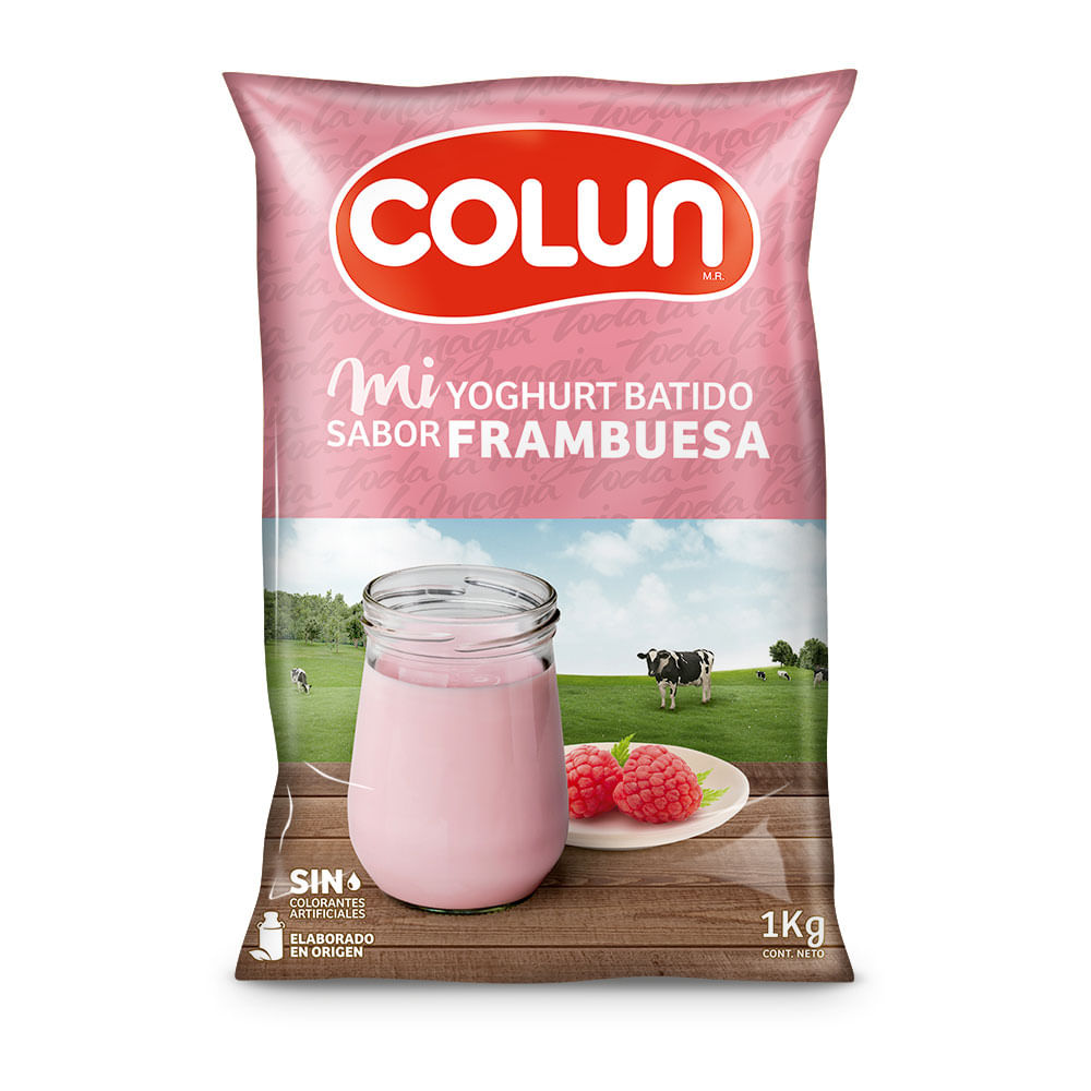 Yoghurt Colun frambuesa bolsa 1 Kg