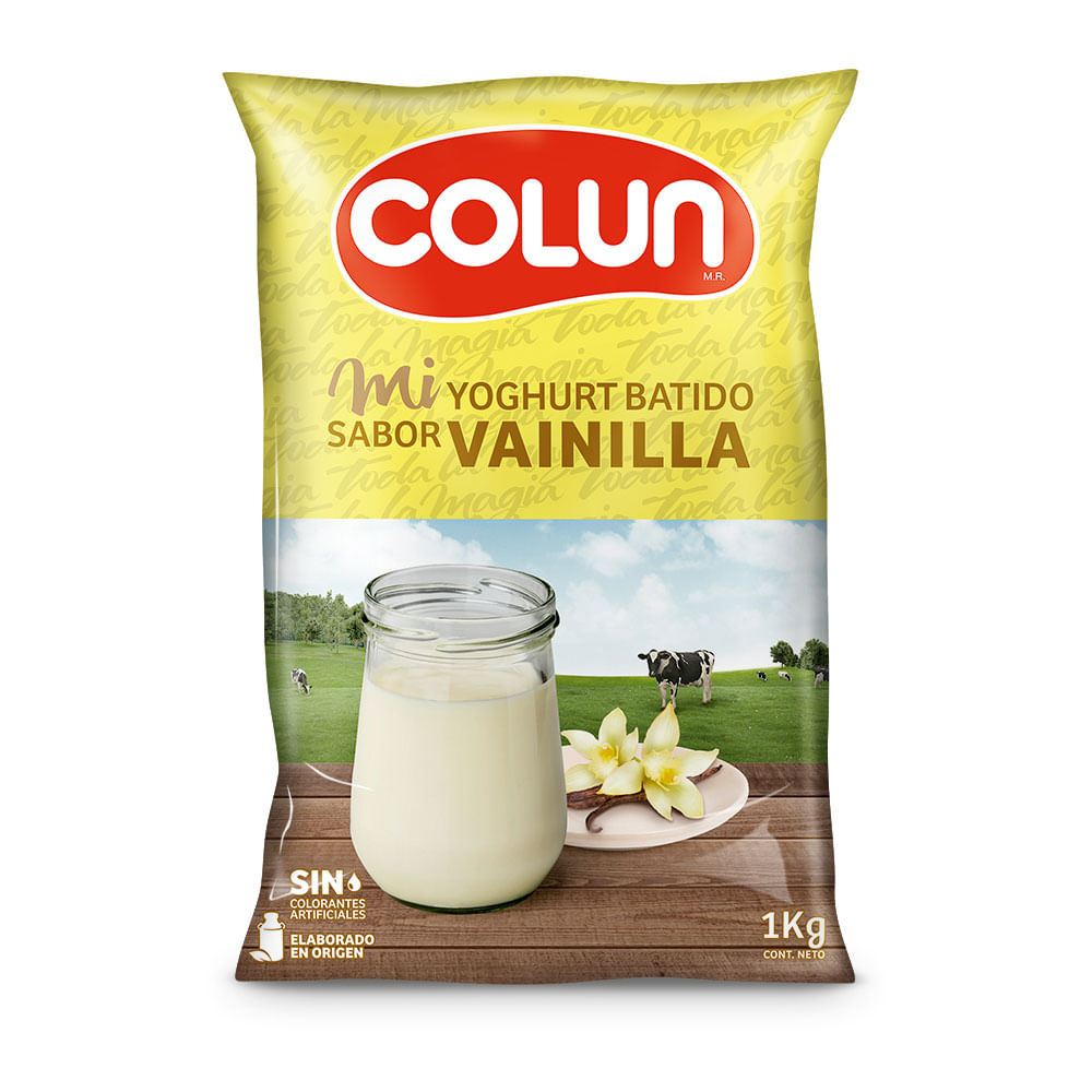 Yoghurt Colun vainilla bolsa 1 Kg