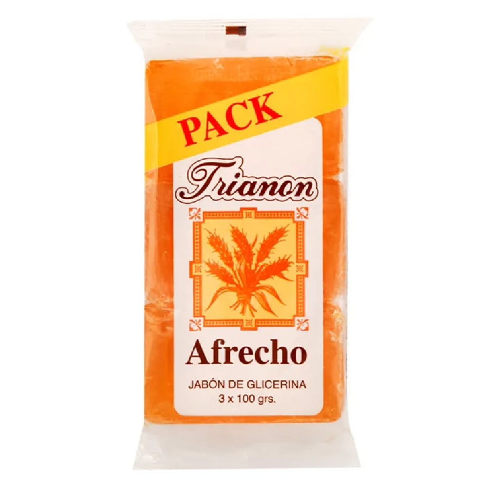 Pack Jabón en barra Trianon glicerina afrecho 3 un de 100 g