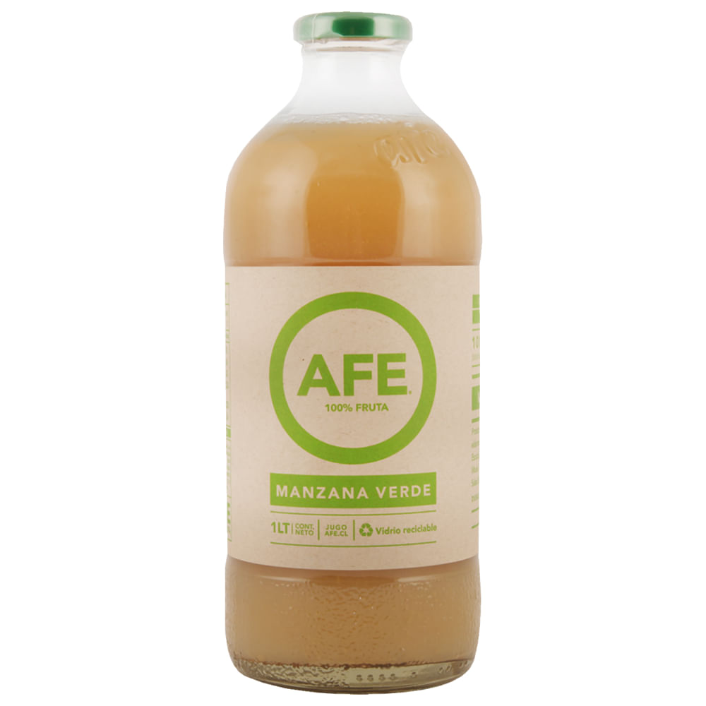 Jugo Afe manzana verde 100% puro botella 1 L