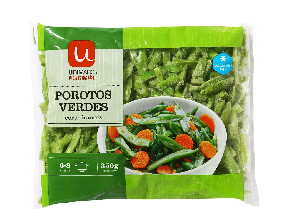 Porotos verdes Unimarc corte francés bolsa 350 g