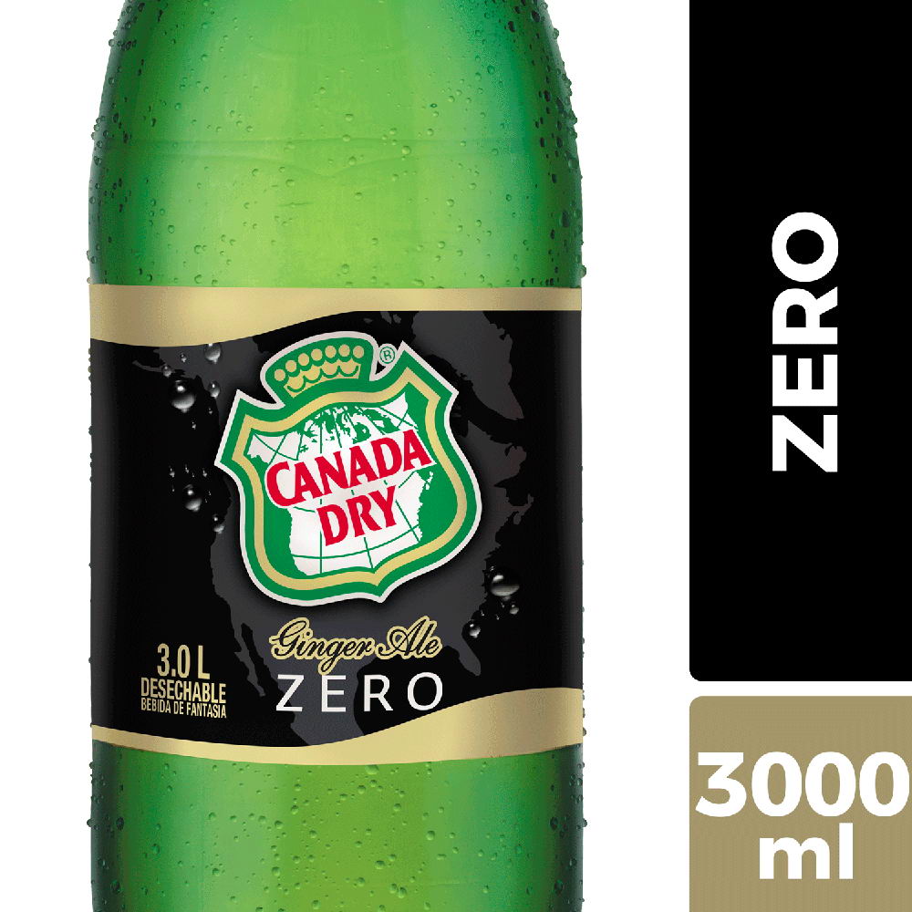 Bebida Canada Dry ginger ale zero no retornable 3 L