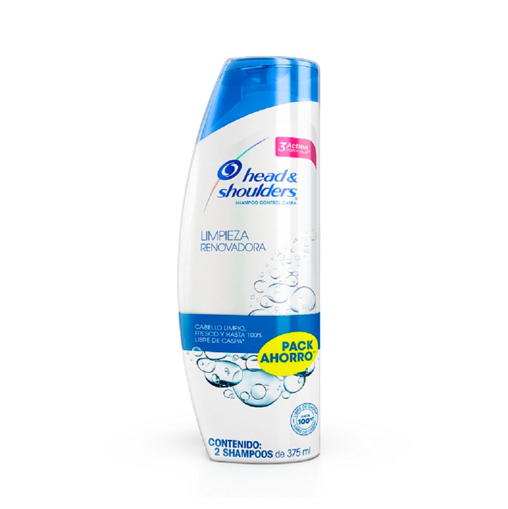 Pack Shampoo Head and Shoulders limpieza renovadora 2 un de 375 ml