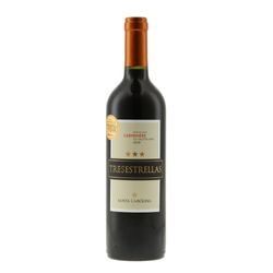 Vino Santa Carolina tres estrellas carménère 750 cc
