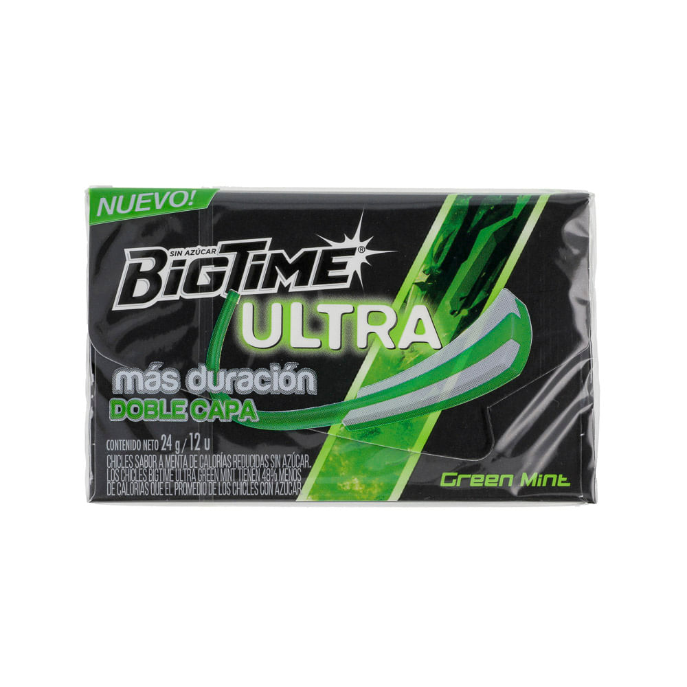 Chicle Bigtime ultra greenmint 12 un