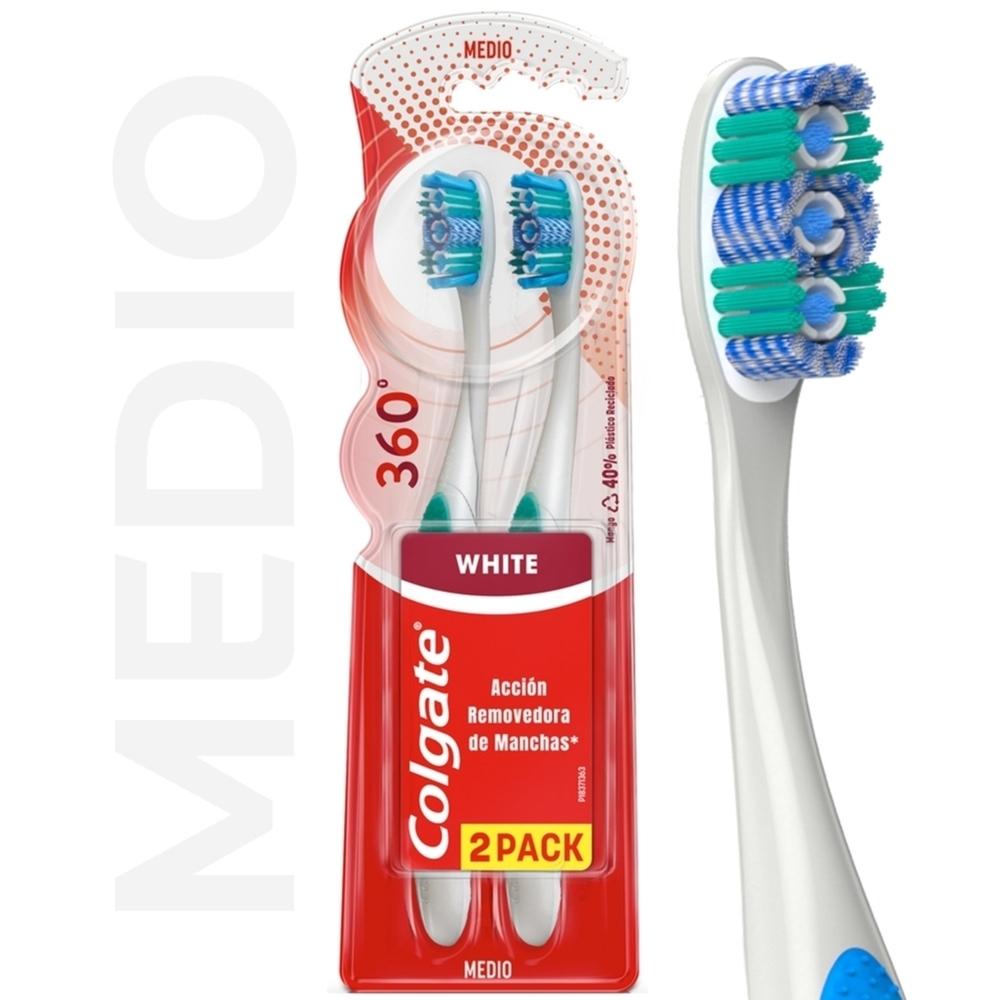 Pack Cepillo dental Colgate 360° luminous white 2 un