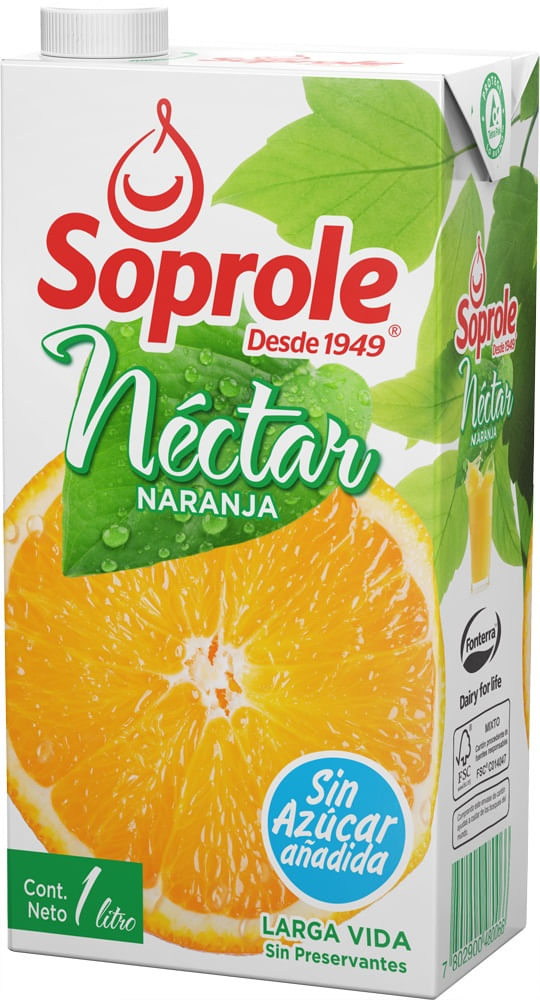 Néctar Soprole naranja 1 L