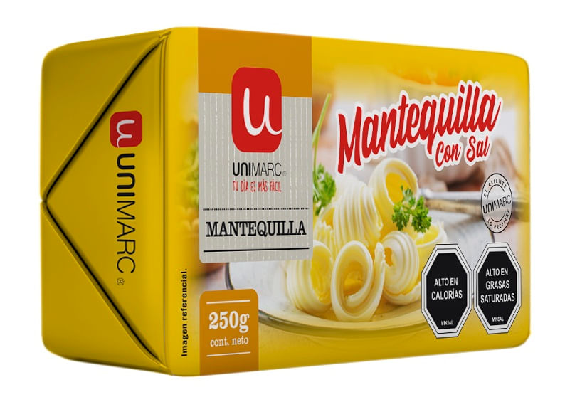 Mantequilla Unimarc con sal 250 g