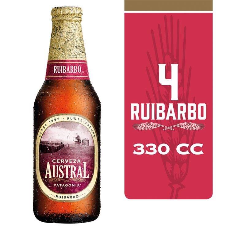 Pack Cerveza Austral ruibarbo 4 un de 330 cc