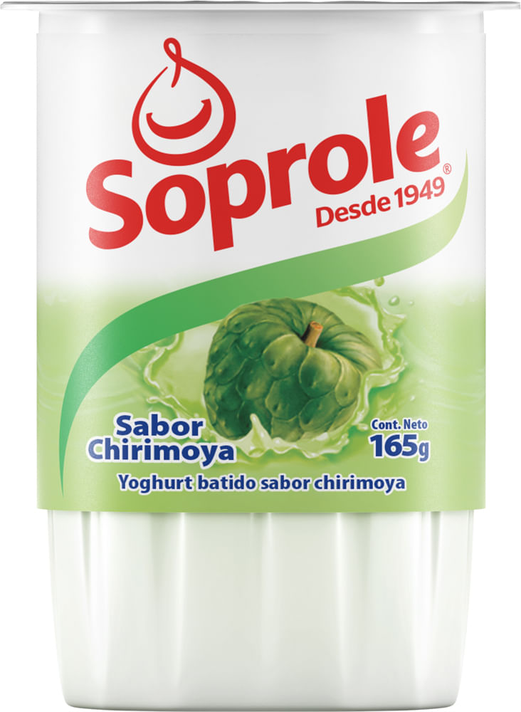 Yoghurt batido Soprole sabor chirimoya pote 165 g