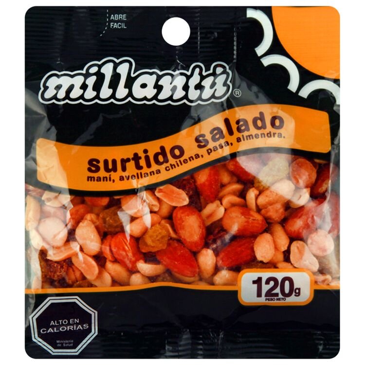 Mix Millantú maní-avellana-almendra-castañas de cajú 200 g