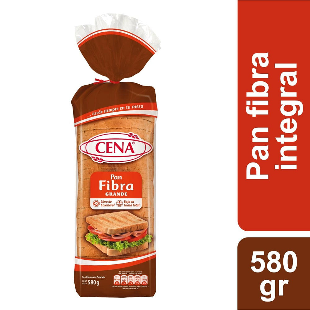 Pan molde Cena integral fibra bolsa 580 g