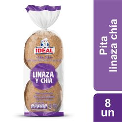 Pan pita Ideal linaza chía 8 un bolsa 344 g